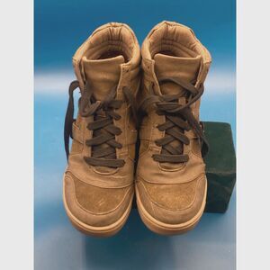 Sam Edelman Womens Circus US 8M Olive suede wedge sneakers ankle boots UK 6